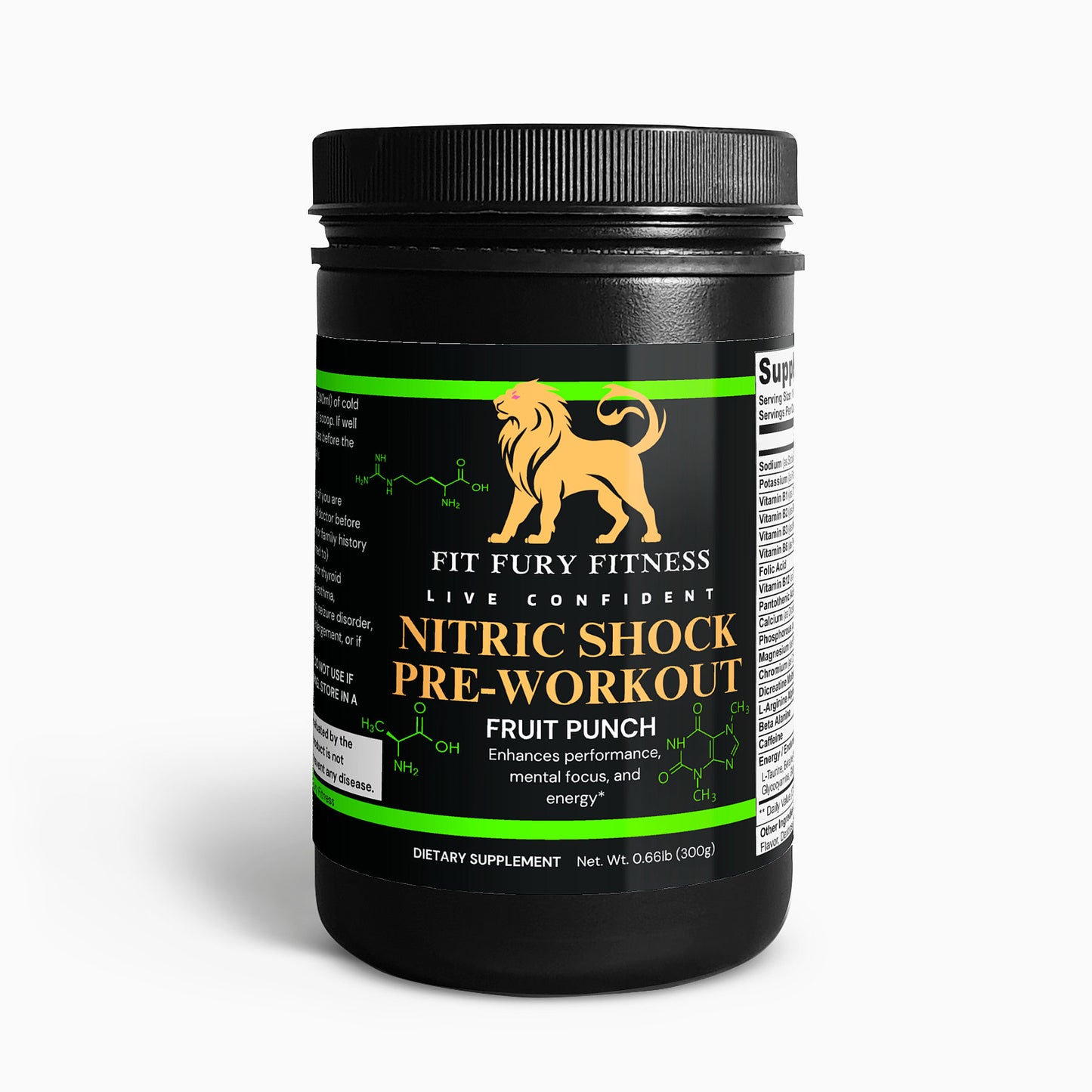 Nitric Shock Pre-Workout Powder (Fruit Punch) - Fit Fury Fitness