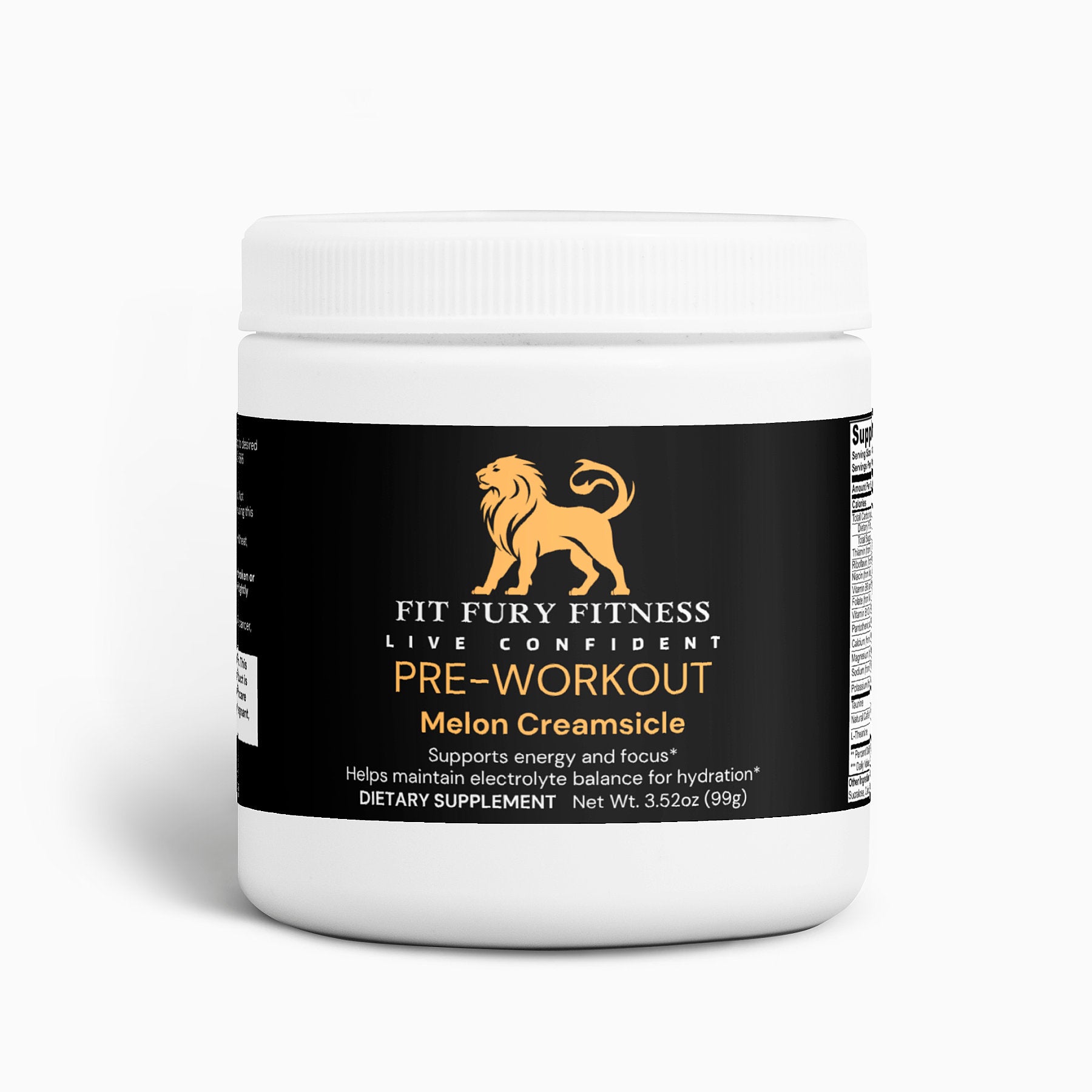 Pre-Workout (Melon Creamsicle) - Fit Fury Fitness