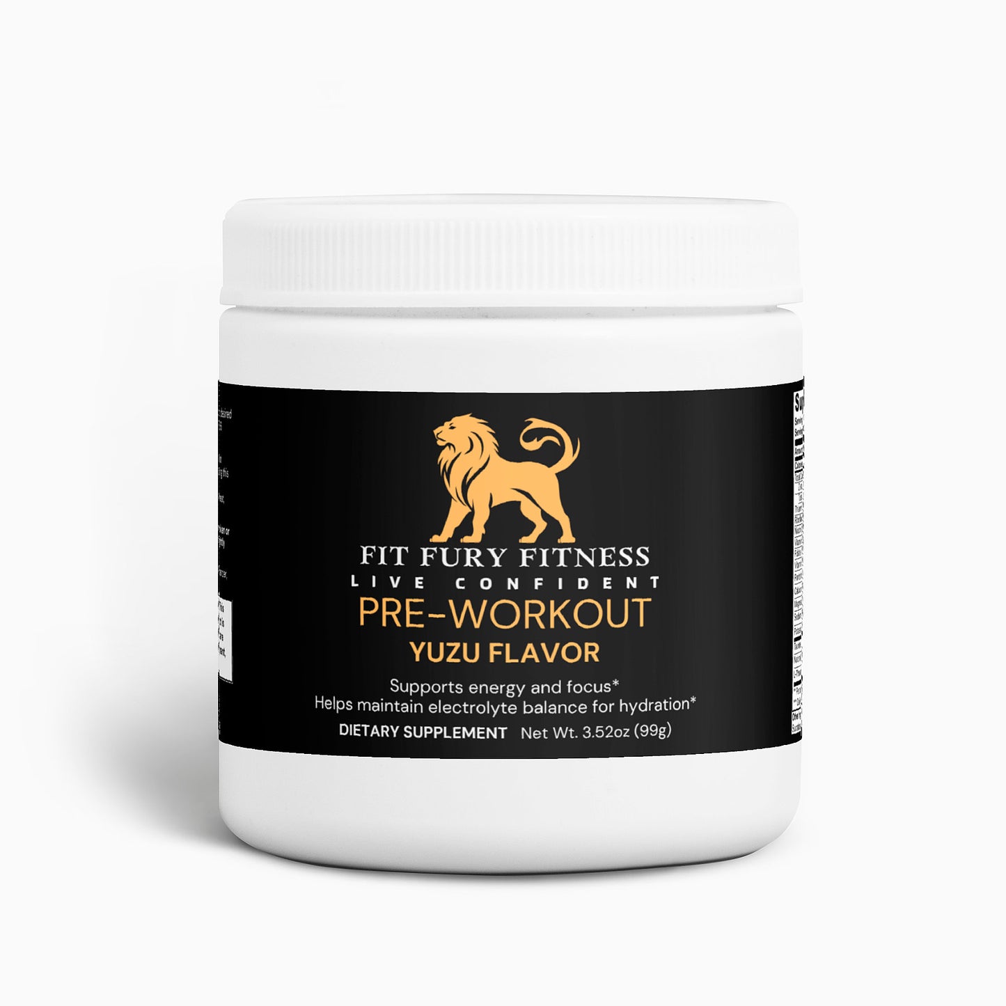 Pre-Workout (Yuzu Flavor) - Fit Fury Fitness