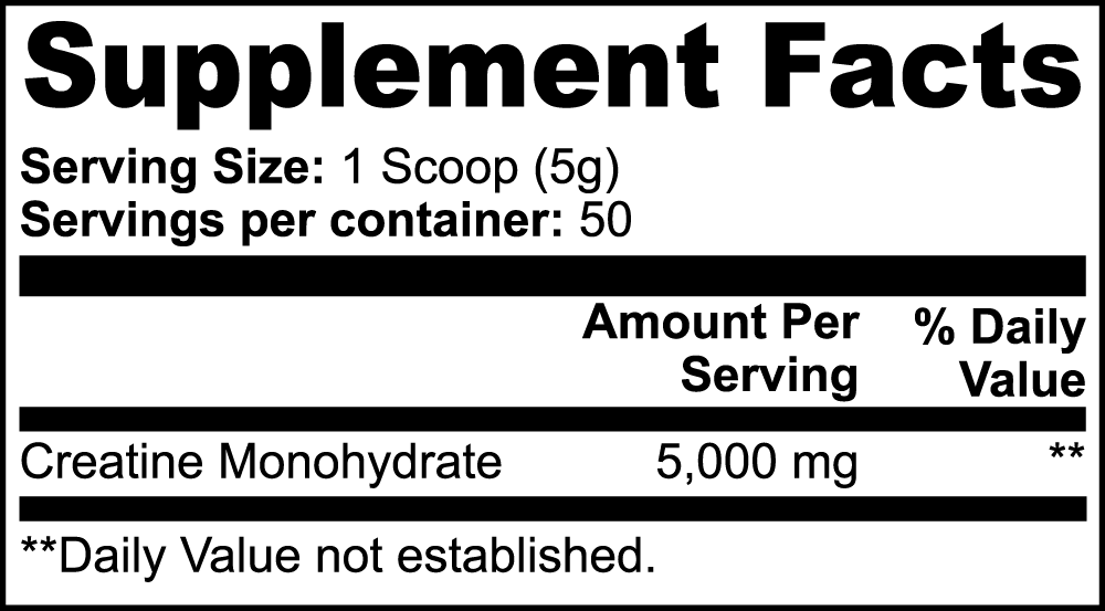 Creatine Monohydrate (Unflavored) - Fit Fury Fitness