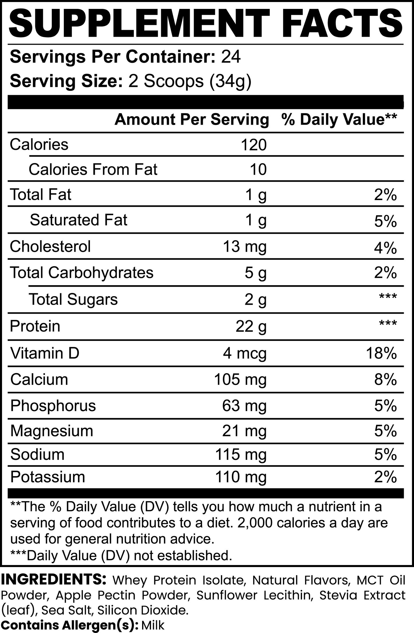 Advanced 100% Whey Protein Isolate (Vanilla) - Fit Fury Fitness